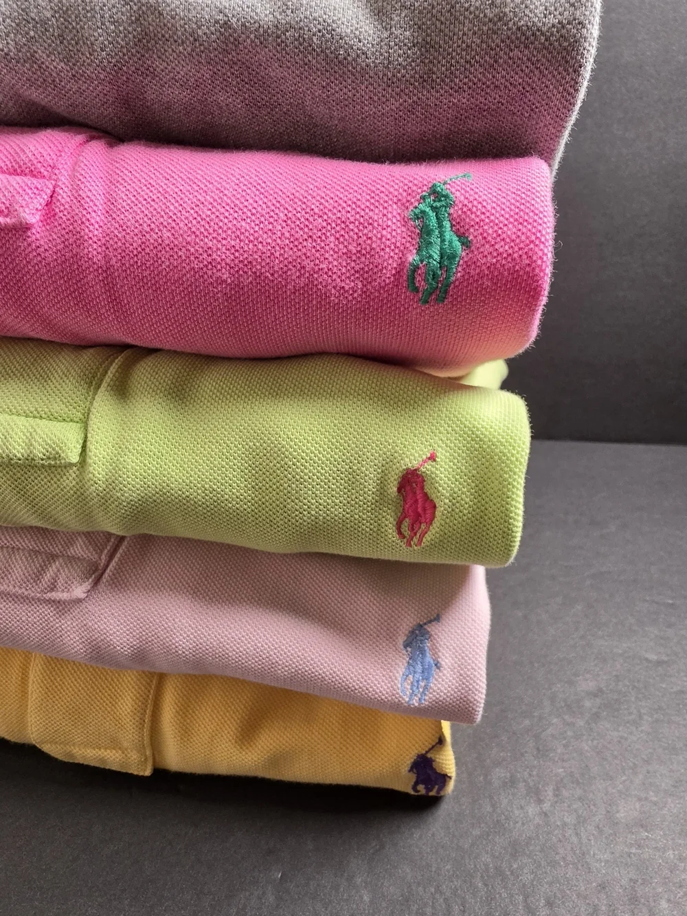 Bundle Of 5 Ralph Lauren Mens Assorted Polo Shirt - Classic Pique Short Sleeve
